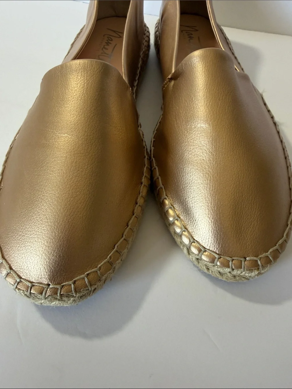 Nanette Lepore shoes Metallic Gold Slip-On flats Espadrilles 9M